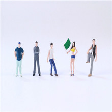 1box/lot 1/64 architecture model plastic scale resin  street figure in the model building 2024 - buy cheap