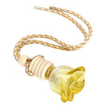 LEEPEE Perfume Pendant Air Freshener for Essential Oils Hanging Glass Bottle Car Perfume Bottle  Flower Shape Auto Ornament 2024 - buy cheap