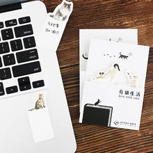 4 pcs/Lot Cute cat sticky note Love with cats memo pad Decorative post diary planner sticker Office School supplies F677 2024 - buy cheap