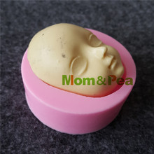 Mom&Pea 1202 Free Shipping Face Silicone Mold Cake Decoration Fondant Cake 3D Mold Food Grade 2024 - buy cheap