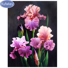 Full square / round drill 5D DIY diamond painting "purple irises" embroidery cross stitch 3D flower home decoration gift 2024 - buy cheap