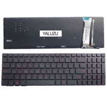 YALUZU US для ASUS N551 N551J N551JB N551JK N551JM N551JQ Замена клавиатуры для ноутбука на английском языке черный с подсветкой 2024 - купить недорого