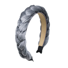 Cintas de Pelo de terciopelo trenzado ancho de 3cm de ancho de diseño liso para mujer accesorios para el cabello de invierno 2024 - compra barato