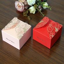 50pcs Flowers Craft Paper Candy Box Favors Gifts Jewelry Packing Box Small Gift Box Wedding Party Candy Cake Cookies Boxes 2024 - buy cheap