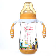 LCLL-Rluckey A New Baby Silicone Nipple Bottle BPA Free PPSU Bottle 300ml Infant Mamadeiras Juice Milk Water Feeding Bottle 2024 - buy cheap