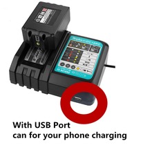 USB порт высокое качество DC18RC зарядное устройство 7.2в-18в подходит для Makita электроинструменты литиевая батарея штепсельная вилка европейского стандарта Бесплатная доставка 2024 - купить недорого