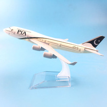 16cm Metal Alloy Plane Model Air Pakistan PIA B747 Airways Aircraft Boeing 747 400 Airlines Airplane Model w Stand Gift 2024 - buy cheap
