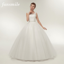 Fansmile Real Photo Cheap Double Shoulder Lace Up Ball Wedding Dresses 2021 Vintage Plus Size Bridal Dress Wedding Gown FSM-027F 2024 - buy cheap