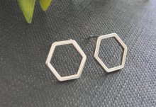 Pendiente hexagonal con línea hueca, 30 pares, Simple, elegante, geométrico 2024 - compra barato