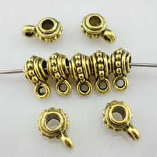 80pcs Tibetan Silver Charms Bails Spacer Beads Connectors Pendants 4x7x9mm Jewelry Findings 2024 - buy cheap