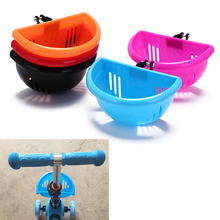 Cesta de bicicleta de plástico para niños, bolsa de bicicleta de fácil instalación, cesta para manillar de Scooter para niños con soporte, accesorios para bicicleta 2024 - compra barato