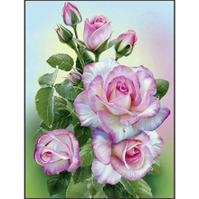 5d diamond painting flowers,square/round,full drill,diy,cross stitch,mosaic,3d diamond embroidery pink flowers home decor gift 2024 - buy cheap