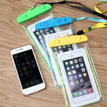 Универсальные водонепроницаемые чехлы для плавания, чехол для телефона, флуоресцентный чехол для iPhone 6, 7, 8, X, чехол для redmi 4x, для Samsung Galaxy J5, A5 2024 - купить недорого