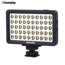 Commlite-mini luz de led para câmera e smartphone, foco ajustável, 50 leds, 5700-6000k, para canon, nikon 2024 - compre barato