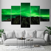 Wall Art Frame Aurora Lake Mountain Borealis Night Landscape Canvas Painting HD Prints Picture 5 Pieces Poster Living Room Decor 2024 - buy cheap