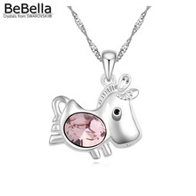 Ожерелье BeBella с подвеской в виде милой лошади с кристаллами Сваровски, модные украшения для девочек, детей, женщин, подарки на день рождения 2024 - купить недорого