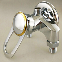 L16223 - Luxury Exposed Mounted Chrome Finish Brass Material Hot & Cold Water Shower Mixer 2024 - buy cheap