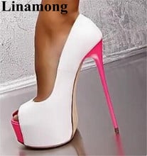 Fashion Classic Flatform Design Mixed Colr Thin High Heel And Peep Toe Shallow Sexy Summer Party High Heel Women Pumps Shoes 2024 - buy cheap