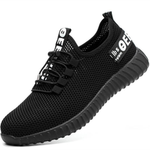 36-46 New Men Fashion Safety Shoes Breathable Flying Sneakers Anti-smashing Steel Toe Caps Anti-piercing Fiber Mens Work Shoes 2024 - buy cheap