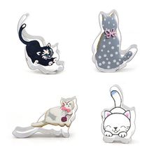 4pcs Cat Shaped Stainless Steel Biscuit Pastry Cookie Cutter Cake Decor Baking Fondant DIY Mold Tools 2024 - buy cheap