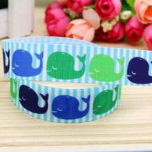 DHK 7/8inch Free Shipping Whale Printed Grosgrain Ribbon material Headwear Party Decoration Diy Wholesale Craft 22mm P5214 2024 - buy cheap