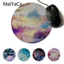 MaiYaCa Новая красивая футболка с рисунками облаков и кавайи космическое небо Прочная резиновая Мышь коврик 3D печать игровой прочный Тетрадь круглый Мышь Pad 2024 - купить недорого