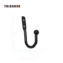 5PCS  mini hook  single small size wall hooks Decorative door hanger metal alloy wall hangers Black hooks 2024 - buy cheap