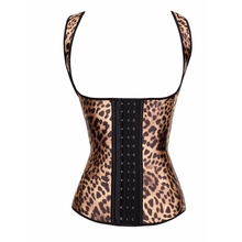 Leopard Print Latex Waist Trainer Vest Front 3 Hook Closure Corset Women Waist Slimming Bustier Daily Outwear Corselet Underbust 2024 - buy cheap