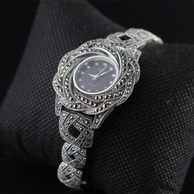Character silver items S925 pure silver ornaments new mark "antique watch Thai manual exaggerated female model 2024 - buy cheap