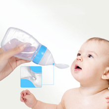 2019 Baby Infant Newborn Toddler Silica Gel Feeding Bottle Spoon Food Supplement Rice Cereal Spoon Bottle Training Feeder Tools 2024 - buy cheap