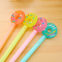 24 Pcs Stationery Korean Creative Lollipop Doughnut Candy Neutral Pen Student Office Stationery School Office Supplies Wholesale 2024 - buy cheap