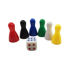 6Pcs Colorful Board Game Chessman Pieces Dice Set Pawn Chess for Card Games Children Kid Adult Strategy Socialibility Accessory 2024 - buy cheap