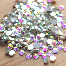 Diamantes de imitación de cristal SS4 AB para uñas, 1440 Uds., 1,5mm ~ 1,6mm, parte posterior plana, sin pegamento adhesivo en accesorios para uñas, herramientas de decoración 3d DIY 2024 - compra barato