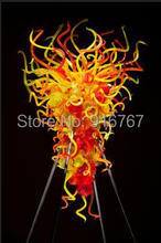 Free Air Freight Art Light Flaming Red Coloured Glass Chandelier 2024 - buy cheap