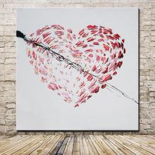 Mintura Hand Painted Abstract Oil Painting On Canvas Modern Heart Poster Wall Paintings Pop Art Picture For Room Home Decoration 2024 - buy cheap