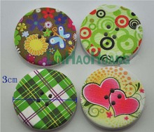 Wholesale DIY fancy 100pcs 30mm 4-hole big round wood buttons free shipping 20150820 2024 - buy cheap