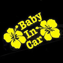 (100 pieces /lot) Wholesale Flower Baby in car funny car stickers decals car-styling 2024 - buy cheap