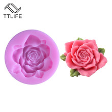 TTLIFE Rose Flower Silicone Mold Chocolate Fondant Cake Decoration Tools DIY Soap Candle Pastry Chocolate Cupcake Baking Moulds 2024 - buy cheap