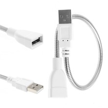 Удлинительный кабель USB «Папа-мама», светодиодный светильник кабель адаптера вентилятора, гибкий металлический шланг, шнур питания 2024 - купить недорого