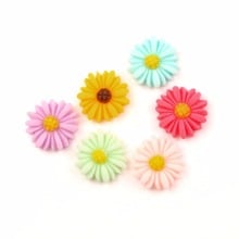 50Pcs Resin Flower 16mm Decoration Crafts Kawaii Cute Flatback Cabochon Embellishments For Scrapbooking DIY Accessories 2024 - buy cheap