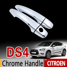 for Citroen DS4 2010 - 2017 Chrome Handle Cover Trim Set DS 4 2011 2012 2013 2014 2015 2016 Car Accessories Stickers Car Styling 2024 - buy cheap