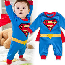 Children Set Superman Costume Cloak Bodysuits Superhero Baby Set Kids First Walker Overalls Jumpsuit Newborn Clothes Bebe Roupas 2024 - buy cheap