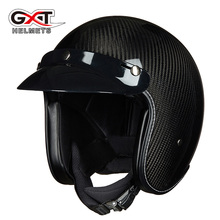 Gxt-capacete de motocicleta 361, metade do rosto, estilo halley, elétrico, proteção para esportes, corrida, fibra de carbono 2024 - compre barato