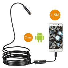 Cable de endoscopio impermeable, 7mm, 1M, 2M, 5M, 6LED, USB OTG, Android, para boroscopio, pesca subacuática para Windows y PC 2024 - compra barato