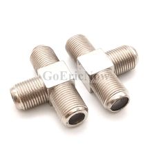 5 pcs Goldplated/Nickplated F Female to Dual F female Jack Triple T Type RF Adapter Connector 3 Way Splitter Connector Plug 2024 - buy cheap