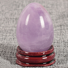 Yoni Egg Undrilled 45X30mm Natural Amethyst Crystal Jade Massager Healing Love Stone Kegel Exerciser Reiki Veginal ben wa balls 2024 - buy cheap