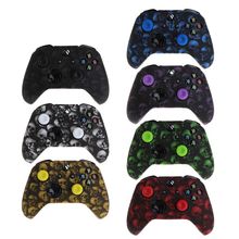 Skull Pattern Silicone Gamepad Cover+2 Joystick Caps For XBox One X S Controller 2024 - buy cheap