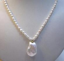 Collar de perlas de agua dulce para mujer, joyería noble de 8-9mm, 18 pulgadas, gran oferta 2024 - compra barato