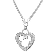 Горячее сердечко серебряного цвета кулон ожерелье модное ювелирное изделие подарок на день Святого Валентина женское ожерелье хорошее качество AN507 2024 - купить недорого