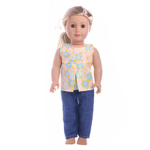 Roupas de boneca casual, roupa para bonecas de 18 polegadas e 43cm, melhor presente de aniversário para crianças 2024 - compre barato